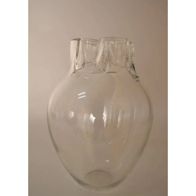 Mid-Century Modern Signed Barbini Murano Glass Vase For Sale - Image 3 of 6