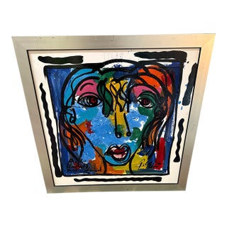 1970s Peter Keil Andy Warhol My Friend Abstract Painting For Sale
