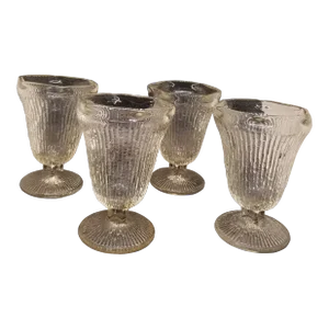 Vintage Set of Four Jeannette Finlandia Goblets/Water Glasses
