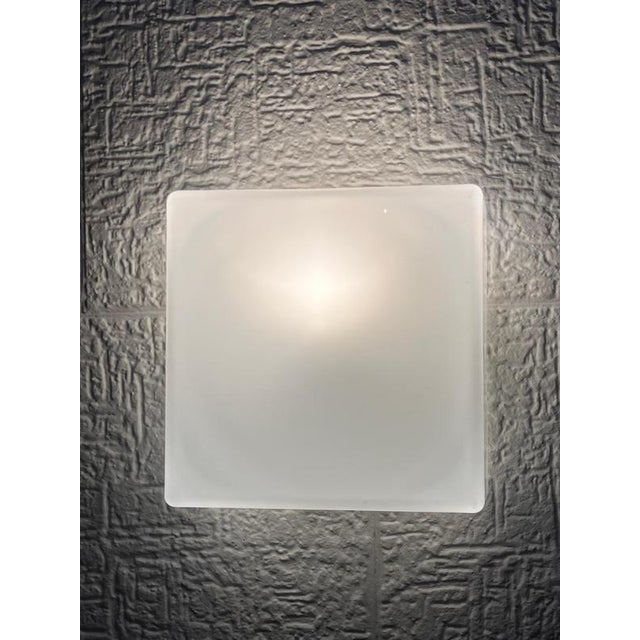 Mid-Century Wall Lamp in Glass, 1970s For Sale - Image 6 of 7