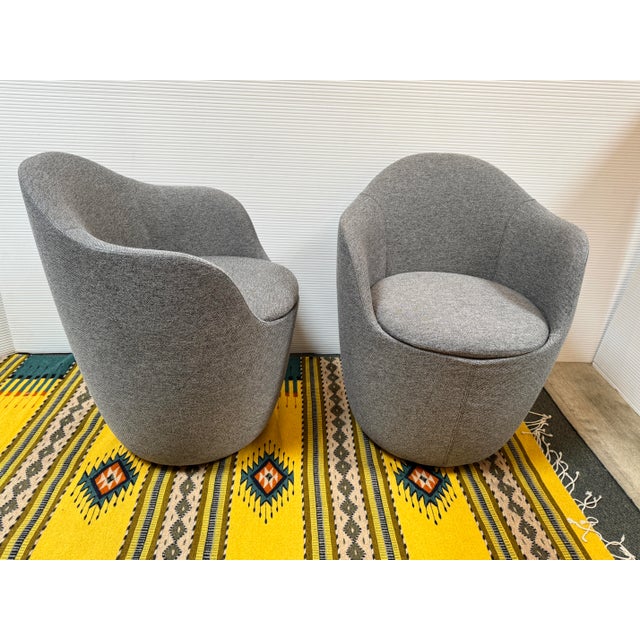 Hlynur Atlason for Design Within Reach Lína Swivel Dining Chairs, Pair For Sale - Image 10 of 14