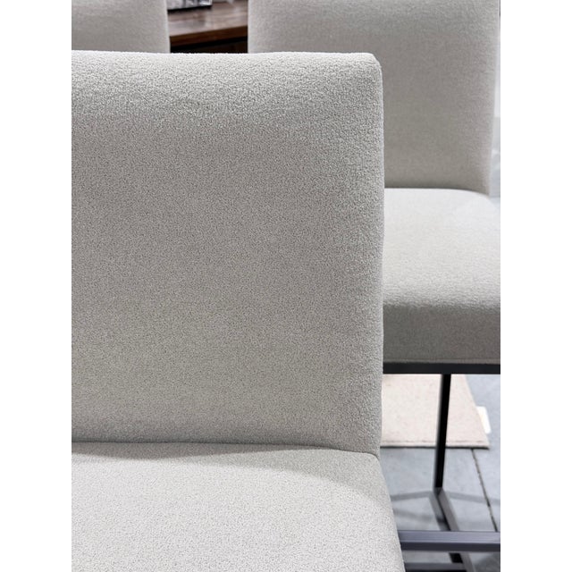 Early 21st Century Set of 3 Mitchell Gold + Bob Williams Gage Upholstered Counter Stools For Sale - Image 5 of 8