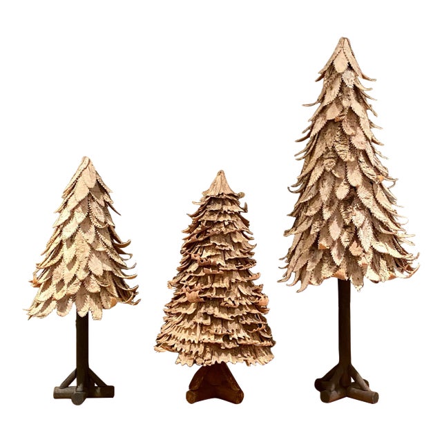 Set of 3 2000s Large Birch Trees For Sale