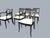 A very attractive set of 6 Chinoiserie Dining Chairs in the Regency Style. Two Captain's chairs and 4 side chairs. An...