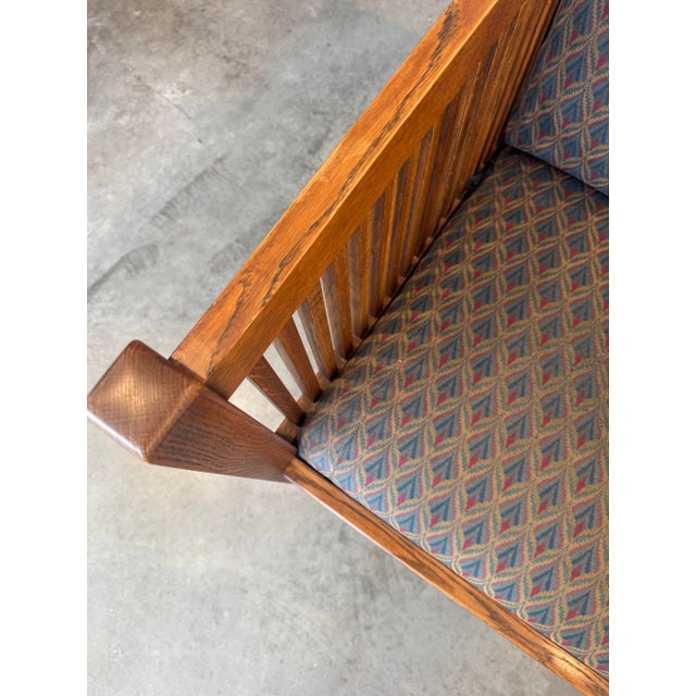 Mission 1990s Stickley Mission Oak Arts & Crafts Settle Sofa For Sale - Image 3 of 12
