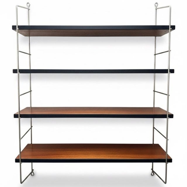 1970s Teak and Metal Wall Shelves, 1970s For Sale - Image 5 of 16