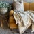 Mustard Modern English Sofa in a Caramel Mustard Faux Velvet Mohair With Down Cushion For Sale - Image 8 of 9