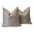 Modern Silver Leopard Jaquard Pillow Covers - Pair For Sale