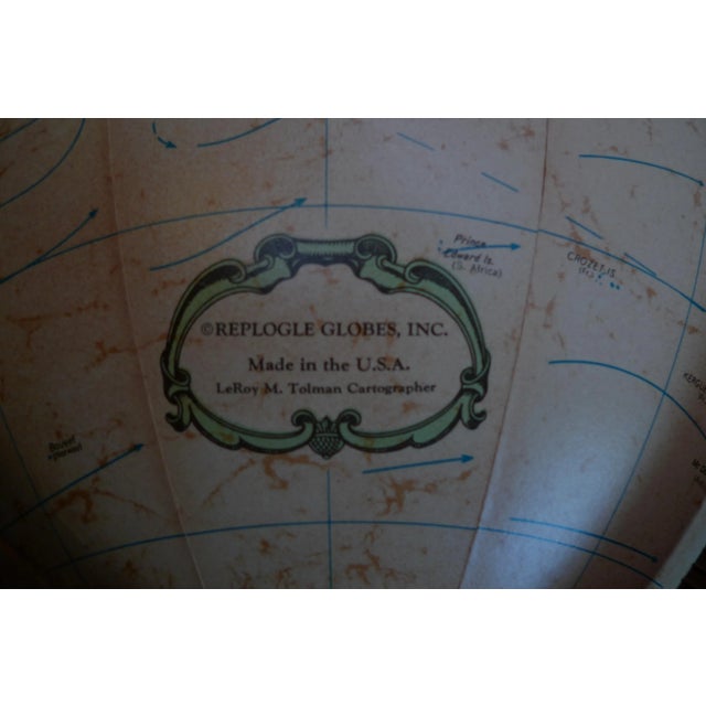 1970s Illuminated Floor Heirloom Globe by Replogle For Sale - Image 9 of 13