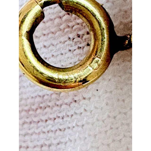 Mid‑Century Carved Semi-Precious Gemstone Scarab Bracelet • 12k Gf Clasp • Egyptian Revival For Sale - Image 12 of 13