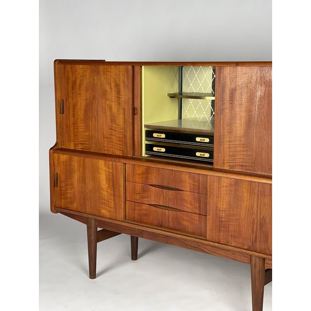 1960s Tall Danish Teak Sideboard, 1960s For Sale - Image 5 of 17