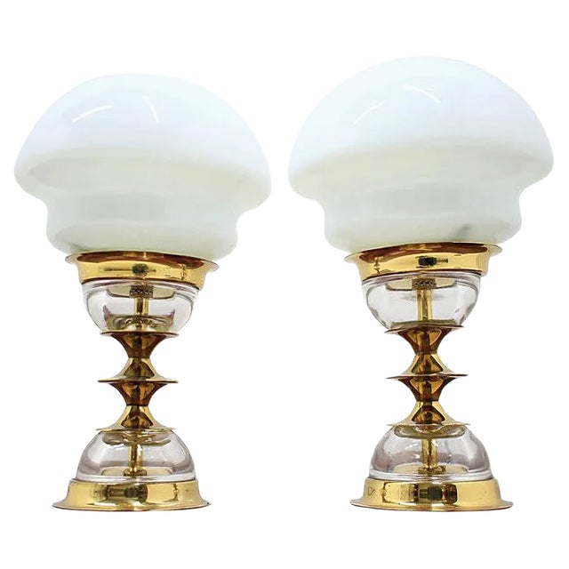 Table Lamps by Jablonecké Sklárny, 1970s, Set of 2 For Sale