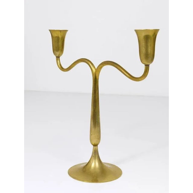 Brass Candleholder from Hagenauer, Austria, 1940s For Sale - Image 4 of 6