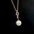 Natural Fine Quality Japanese Solitaire Akoya Pearl and Diamond Necklace Set 18" 14k YG 8.02 mm Certified $1,090 310567...