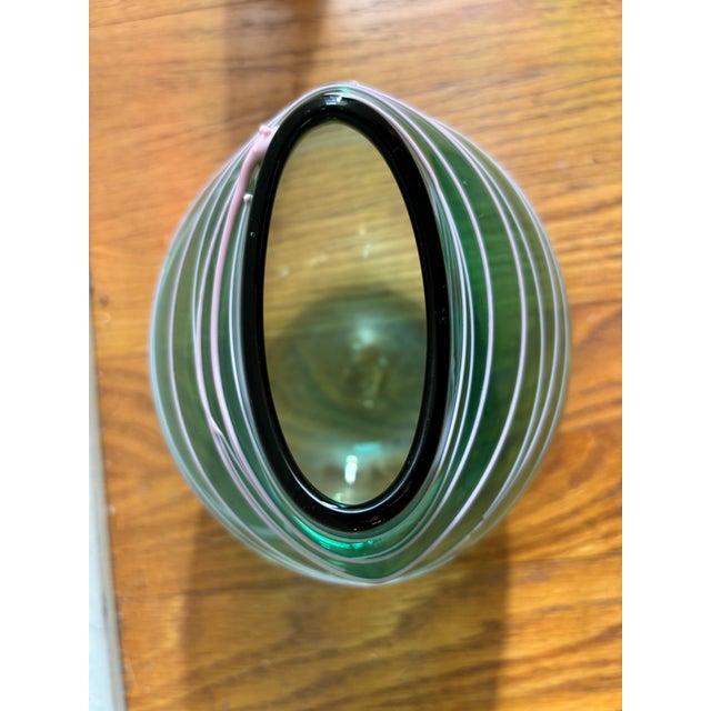 Lot of 2 Signed Studio Art Glass Vases: 1986 Tricia Allen & 1994 John Burchetta For Sale - Image 4 of 9