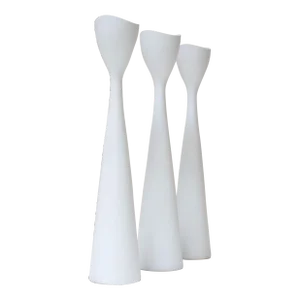 Set of Three Danish Modern Tulip-Form Candlesticks by Brdr Bonfils