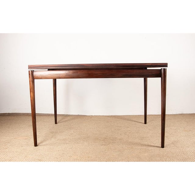 Extendable Danish Dining Table in Rosewood and Brass by Poul Volther for Frem Møbelfabrik 1960. For Sale - Image 6 of 17
