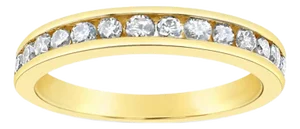 3MM Half Carat Round Diamond Wedding Band, Size 3