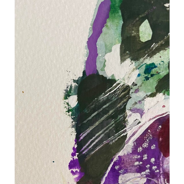 Contemporary Original Abstract Botanical Watercolor ‘’Pinot and Chards’’ by Michele Zuzalek For Sale - Image 3 of 7