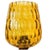 Mid-Century Danish Table Lamp in Amber Glass, Teak and Brass, 1970s For Sale - Image 6 of 8