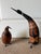 Vintage Peruvian Hand-Carved & Fire-Etched Gourd Bird Sculptures - Pair "Mate Burilado" Hand-Carved Gourd Birds For Sale - Image 10 of 12