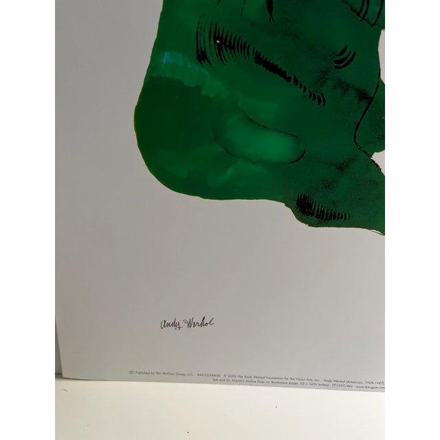 Andy Warhol 2003 After Andy Warhol Untitled Green Cat Print For Sale - Image 4 of 4