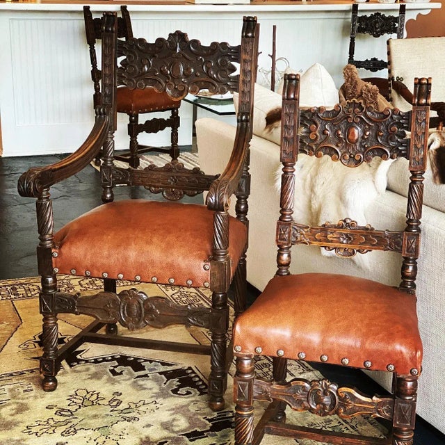 French Renaissance Revival Dining Chairs- Set of 8 For Sale - Image 10 of 13