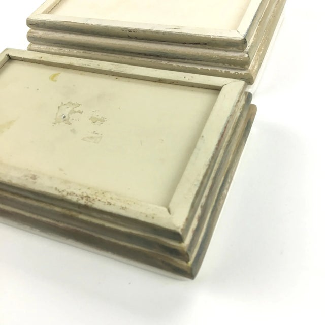 Beige Ceramic & Wood Dragonfly Design Trinket Holders a Pair For Sale - Image 8 of 8