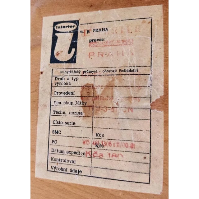 Coffee Table by J. Jiroutek for Interior Prague, Czechoslovakia, 1960s For Sale - Image 8 of 9