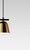 Metal Lighto T Gr Golden Glossy Suspension Lamp by Jaime Hayson for Parachilna For Sale - Image 7 of 10