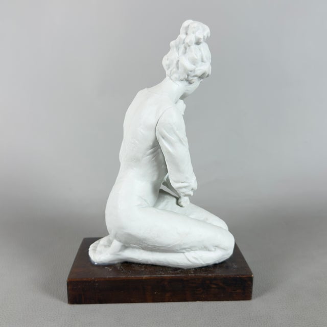20th Century Maternity Sculpture in Biscuit Porcelain For Sale - Image 3 of 12
