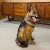 Realism Italian Made Hand Painted and Glazed Terra Cotta Near Life Size German Shepherd For Sale - Image 3 of 13