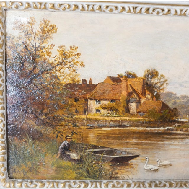 Late 19th Century English Country Oil Painting on Canvas a.a. Glendening Sr For Sale - Image 5 of 13