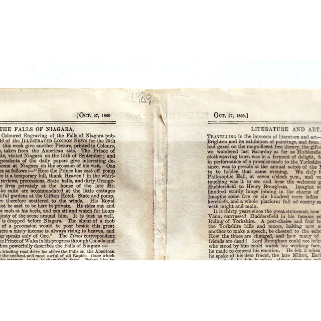 Black 1860 English Newspaper - the Illustrated London News, Oct 27 1860 (Recto-Verso, Colored) For Sale - Image 8 of 11