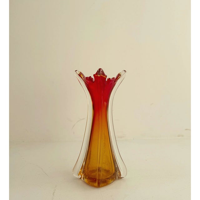 Vintage Blown Glass Vase, 1960s For Sale - Image 4 of 4