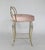 Pink Vintage Pale Pink & Brass Vanity Seat / Stool / Chair For Sale - Image 8 of 16