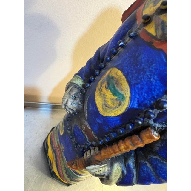 Mid-20th Century Chinese Hand-Painted Royal Man Figurine For Sale - Image 9 of 9