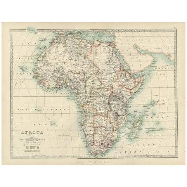Antique Map of Africa, 1903, Paper For Sale - Image 10 of 10
