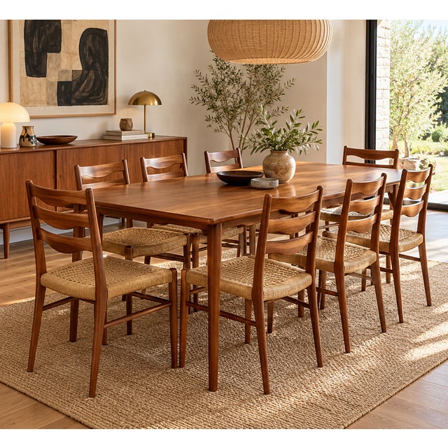 Eight vintage Danish chairs designed by Arne Wahl Iversen in the 1960s. These chairs are appealing thanks to the elegance...
