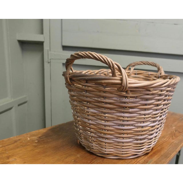French Antique Market Basket, 1920 For Sale - Image 6 of 9