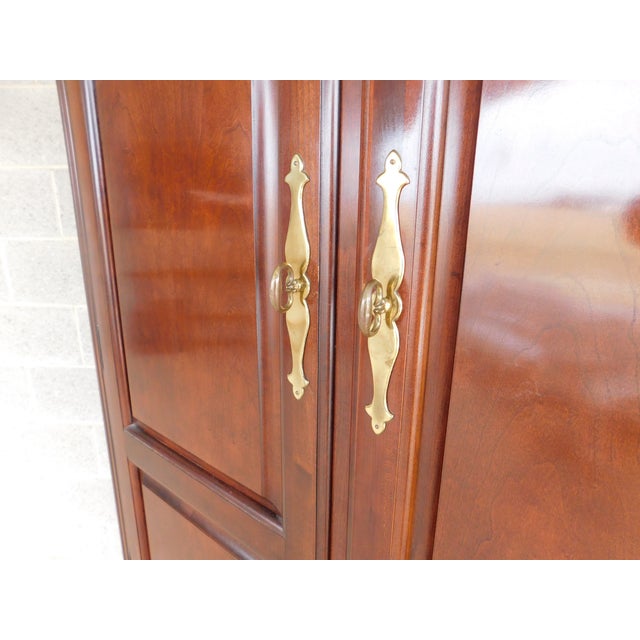 Thomasville Cherry Collection Georgian Style Fitted Interior Armoire Chest 41"w For Sale - Image 12 of 13