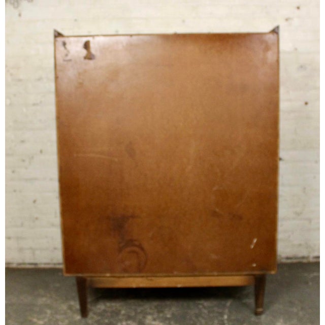 Mid-Century Modern Specialty Woodcraft Walnut Highboy Dresser For Sale - Image 10 of 13