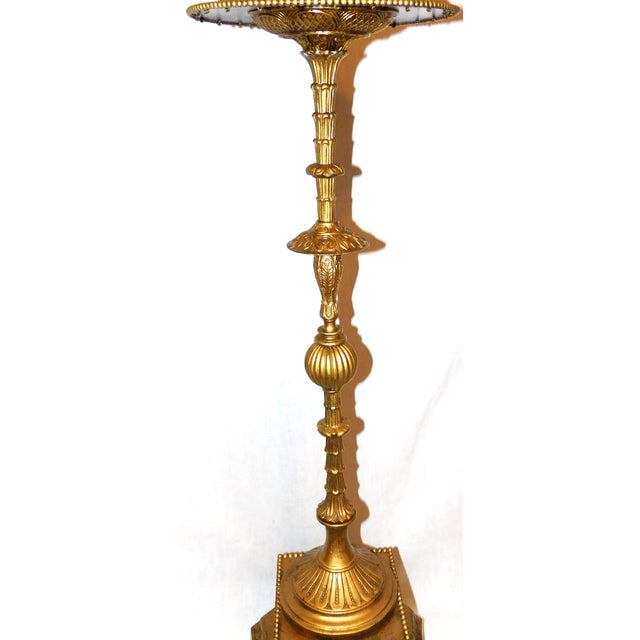 Baroque Vintage Large Baroque Style Candlestick Lamp Depicting Artemis and Her Followers For Sale - Image 3 of 18