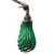 Industrial Vintage French 3-Arm Metal and Brass Wall Light with Green Glass Shell Shade For Sale - Image 3 of 7
