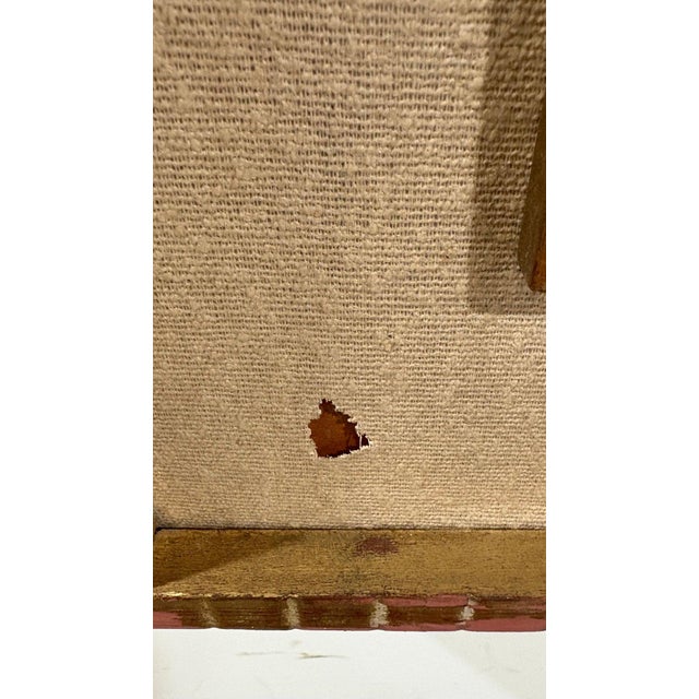 Wood Large Mid-Century Gilded Wood Panel Garden Scene by Loze For Sale - Image 7 of 15