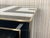 New High Black & White Glass & Brass Inlays New Nightstands With Drawer - a Pair For Sale - Image 9 of 13