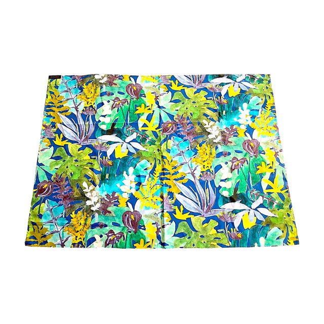 Blue Jim Thompson Kahala Fabric in Ultramarine, 1 Meter (40") For Sale - Image 8 of 9