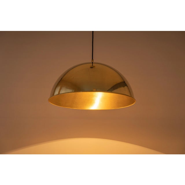 Large Brass Pendant Light by Florian Schulz, Germany For Sale - Image 6 of 11