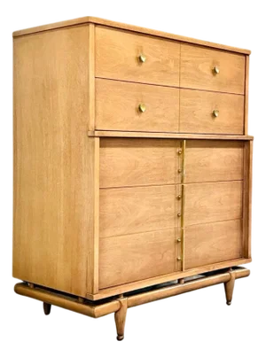 Kent Coffey the Sequence Mid Century Modern Highboy Dresser C. 1960s, Attributed