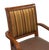 Traditional Wood Accent Armchair With Striped Upholstered Back and Nailhead Trim For Sale - Image 4 of 6